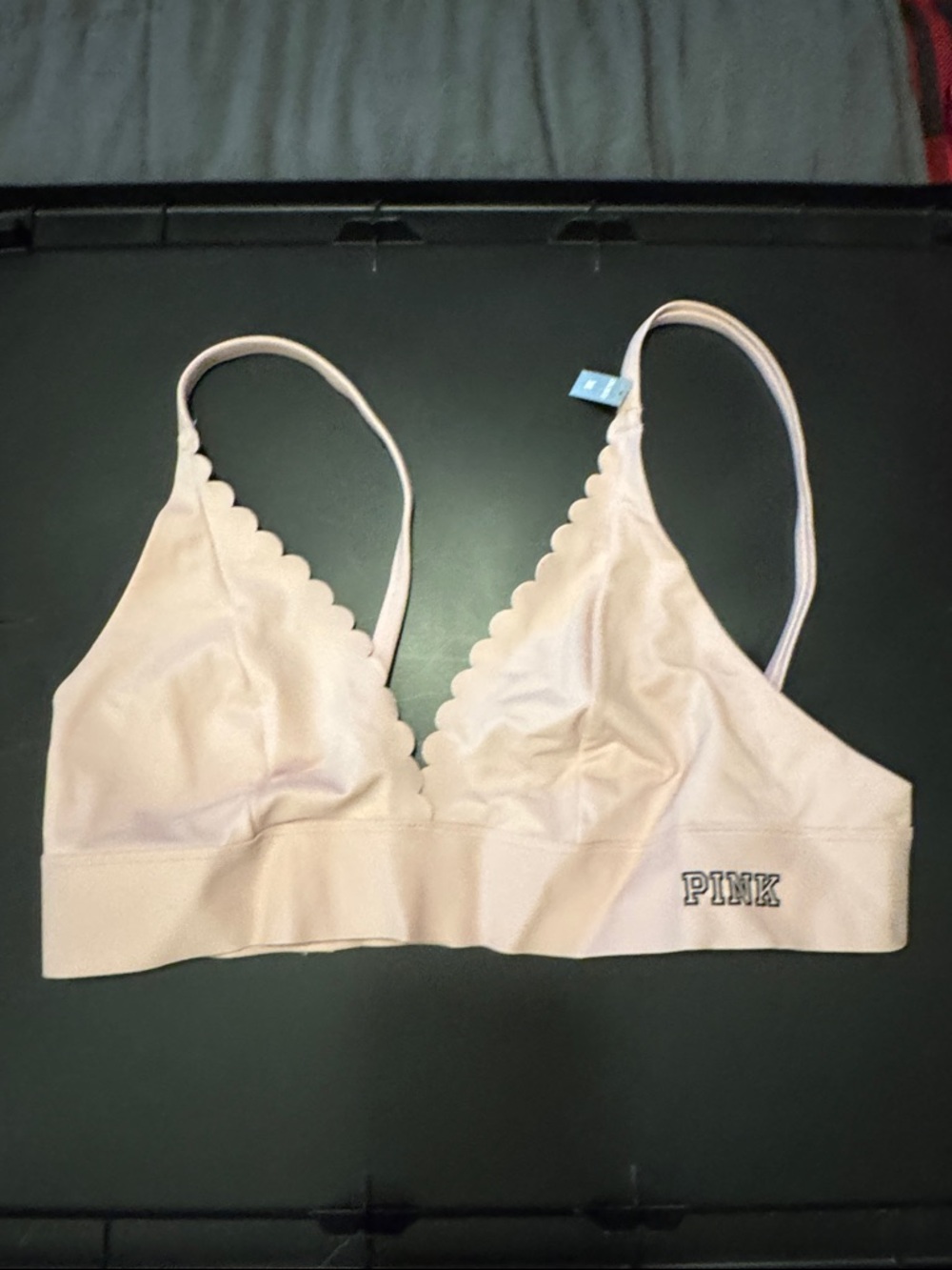 PINK Victoria's Secret Pale Pink Scalloped Triangle Bralette
